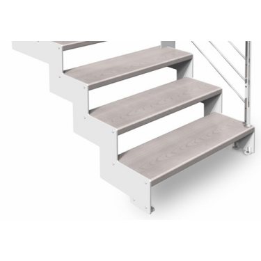 ESCALIER IMAGINE PRESTIGE LASER HETRE marches bois, limons INOX 