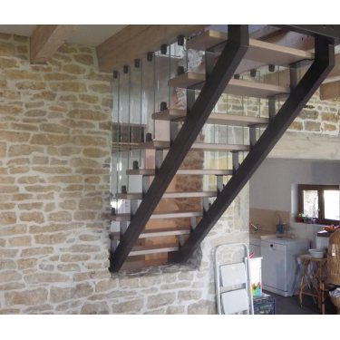 Escalier sur mesure droit, quart tournant, deux quart tournant