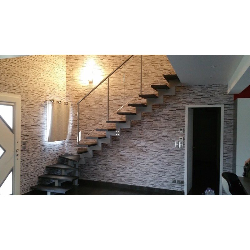 escalier sur mesure pas cher limon central