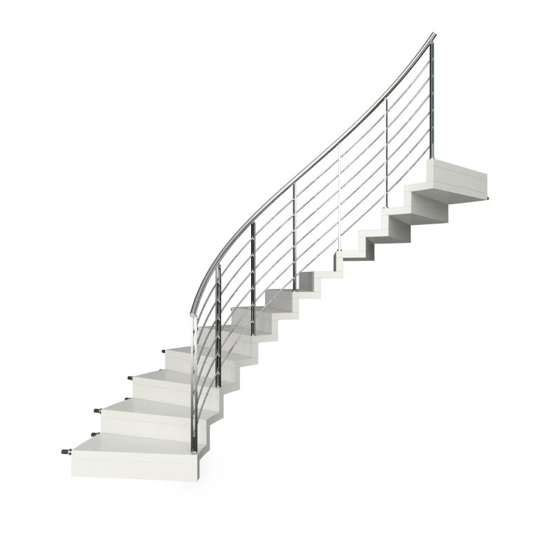 Escalier sur mesure droit, quart tournant, deux quart tournant