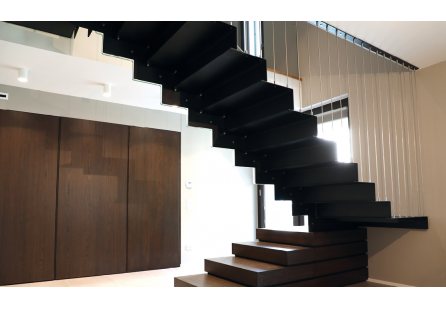 un escalier double quart tournant pour un meilleur confort